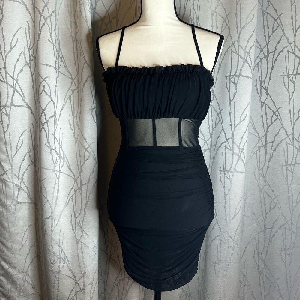 Tiger Mist Dress. Small. Stretchy Body Con. Zip in Back.